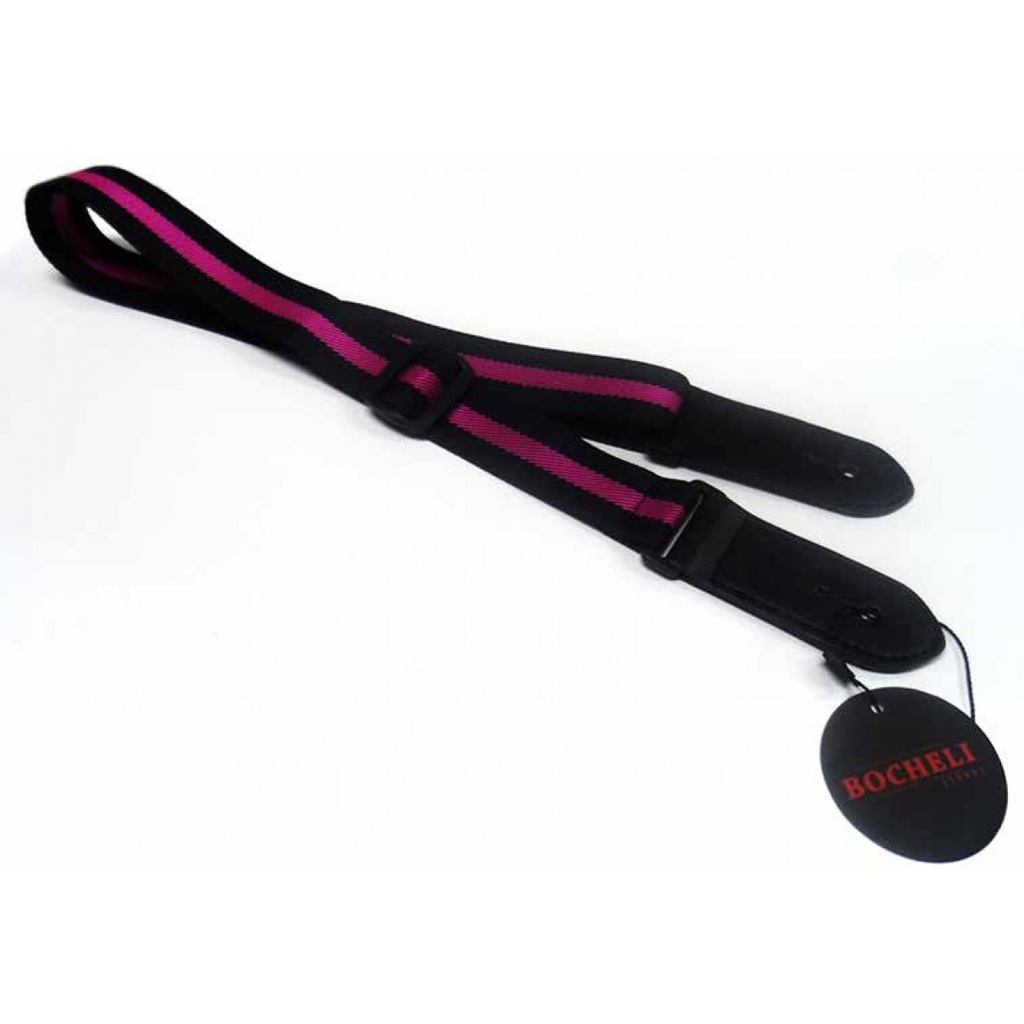 CINCHO BOCHELI, PARA UKULELE, FRANJAS NEGRO Y ROSADO