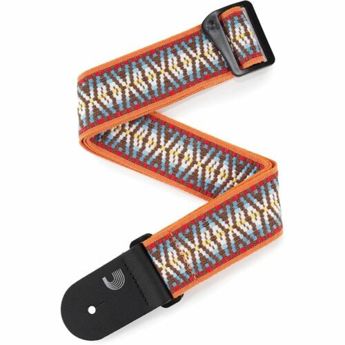 CINCHO D´ADDARIO, PARA GUITARRA, DISEÑO SUNRISE HOOTENANNY, COLOR NARANJA