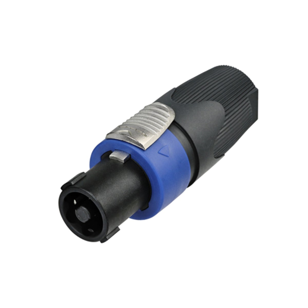 CONECTOR NEUTRIK, SPEAKON, COLOR NEGRO CON AZUL