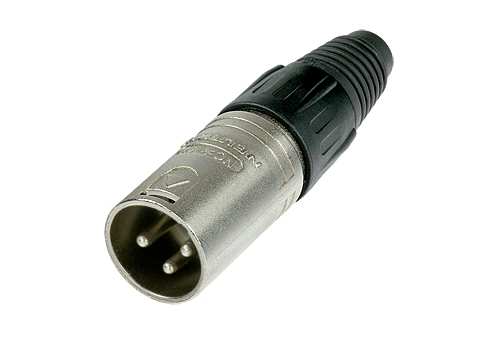 CONECTOR NEUTRIK, XLR MACHO, PLATEADO