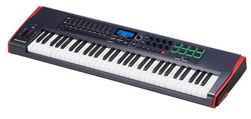CONTROLADOR MIDI IMPULSE NOVATION, USB MIDI, 61 TECLAS, AUTOMAPEO, PARA MAC/PC/IOS