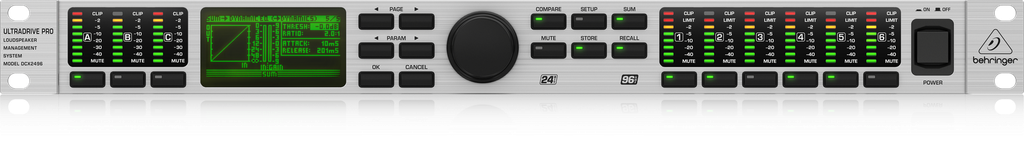 CROSSOVER ANALOGICO BEHRINGER, 3 ENTRADAS, 6 SALIDAS, 1 ENTRADA DIGITAL AES/EBU, 32 A 96 KHZ