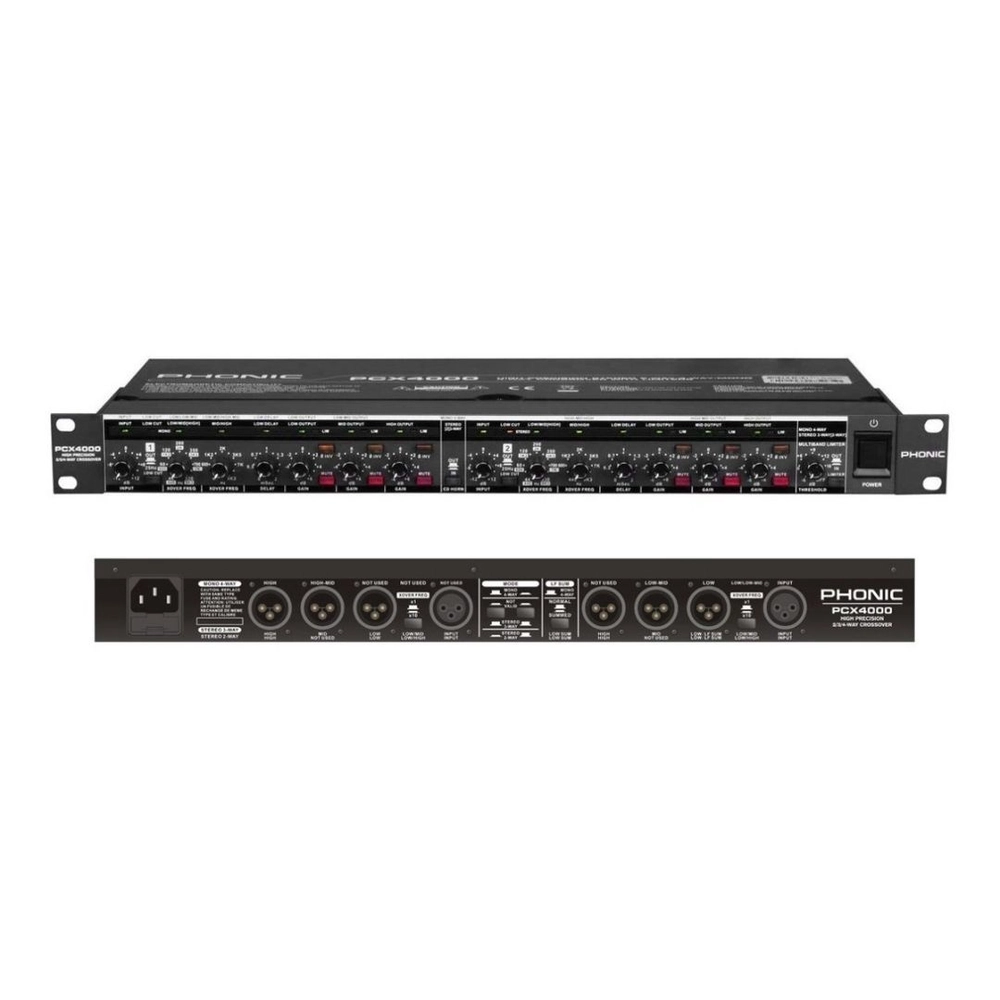 CROSSOVER ANALOGICO PHONIC, 2 Y 3 VIAS STEREO, 4 VIAS MONO, FILTROS Linkwitz-Riley