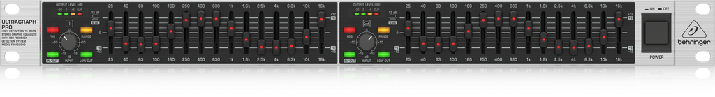 ECUALIZADOR GRAFICO BEHRINGER, ALTA DEFINICION, 15 BANDAS STEREO, 20Hz a 20KHz