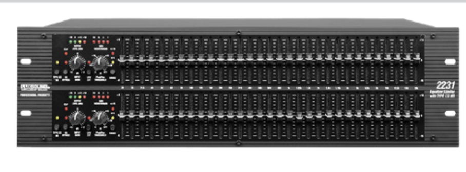 ECUALIZADOR GRAFICO LUXSOUND, 31 BANDAS STEREO, FRECUENCIA 10Hz - 50kHz, NEGRO