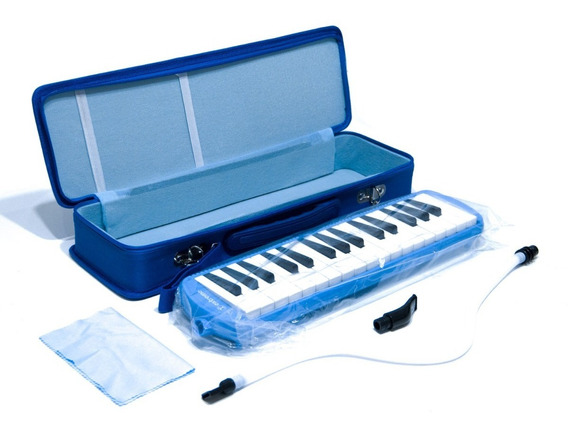 FLAUTA MELODICA BOCHELI, 32 NOTAS, AZUL, CON FUNDA