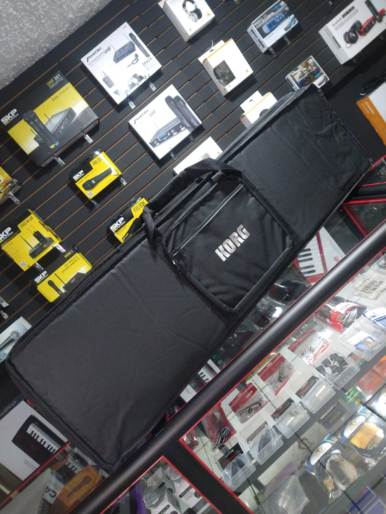 FUNDA PARA TECLADO KORG N264, ENGUATADO, COLOR NEGRO