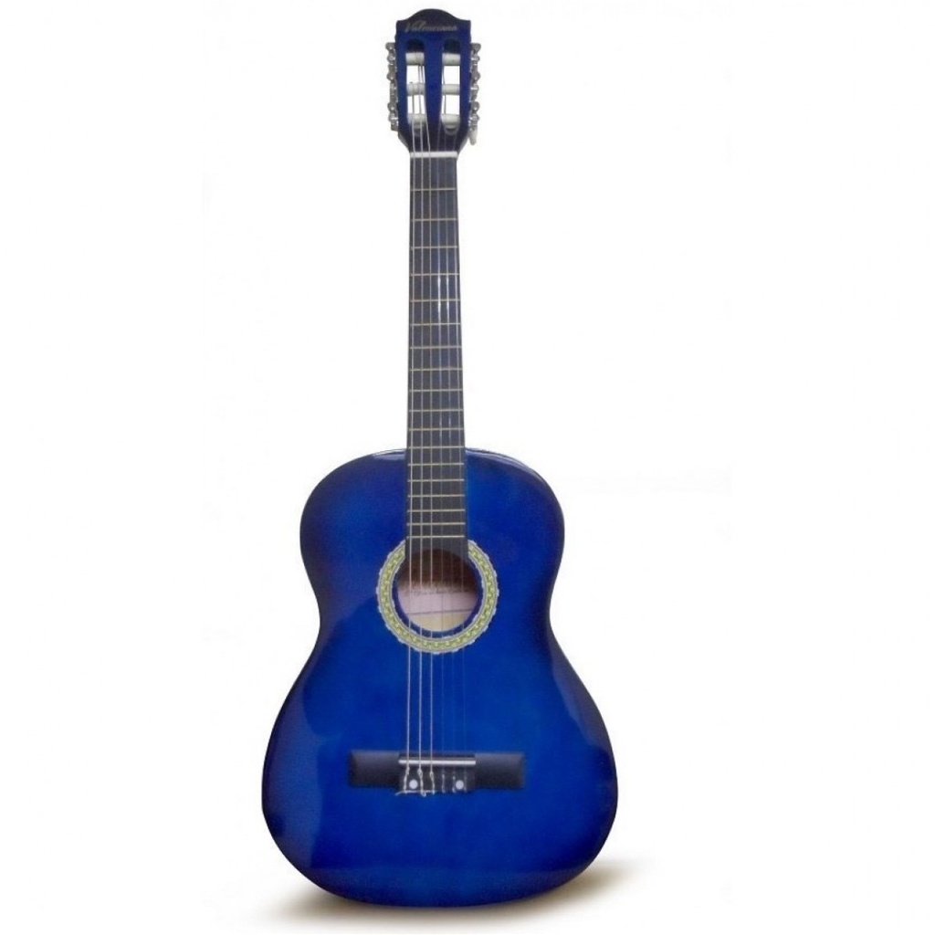 GUITARRA CLASICA VALENCIANA, 39, AZUL SOMBREADO, CON FUNDA