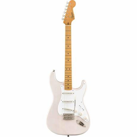 GUITARRA ELECTRICA FENDER, SERIE SQUIER , STRATOCASTER, CLASICA 50 AÑOS, COLOR RUBIO BLANCO FENDER