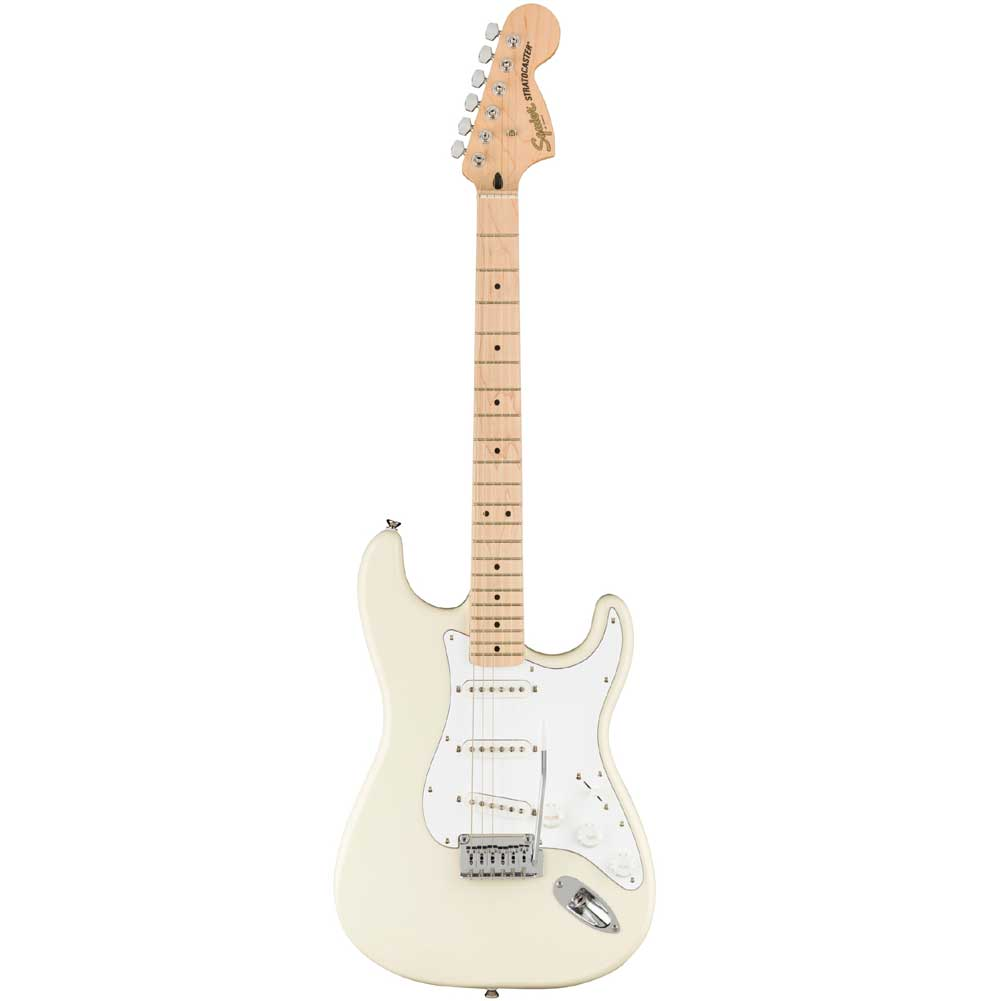 GUITARRA ELECTRICA FENDER, SERIE SQUIER AFFINITY, STRATOCASTER, COLOR BLANCO HUESO