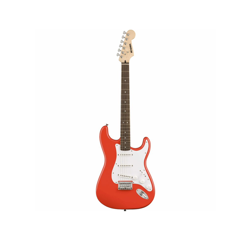 GUITARRA ELECTRICA HENDRIX, STRATOCASTER, ROJO, CON FUNDA
