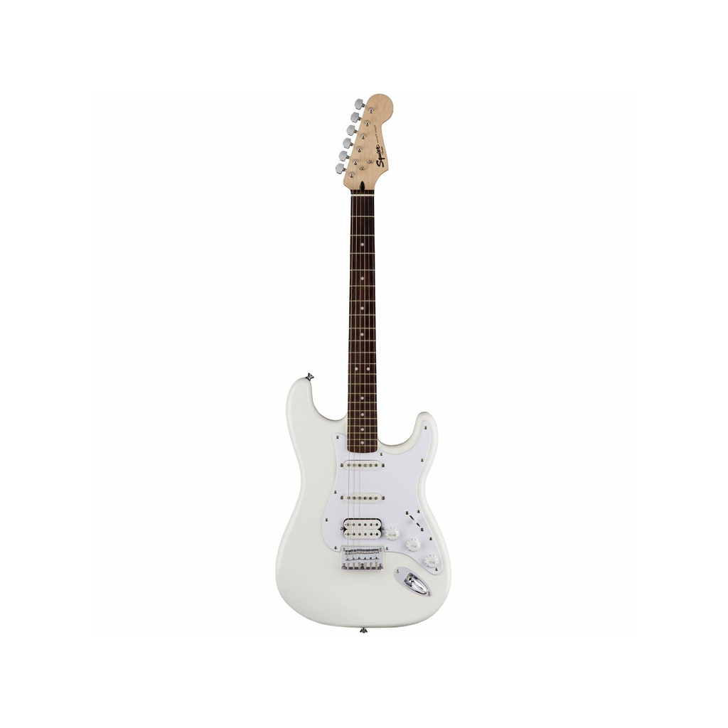GUITARRA ELECTRICA SQUIER BY FENDER, SERIE BULLET STRAT HSS HT AWT, COLOR CREMA