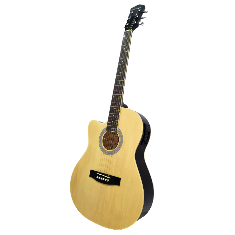 GUITARRA ELECTROACUSTICA VALENCIANA, 39, NATURAL, CON FUNDA (PARA ZURDOS)