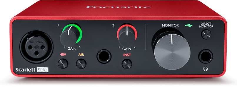 INTERFACE DE AUDIO FOCUSRITE, SCARLETT, 1-IN XLR / 1-IN TS / 2-OUT, 24BIT, 192KHZ