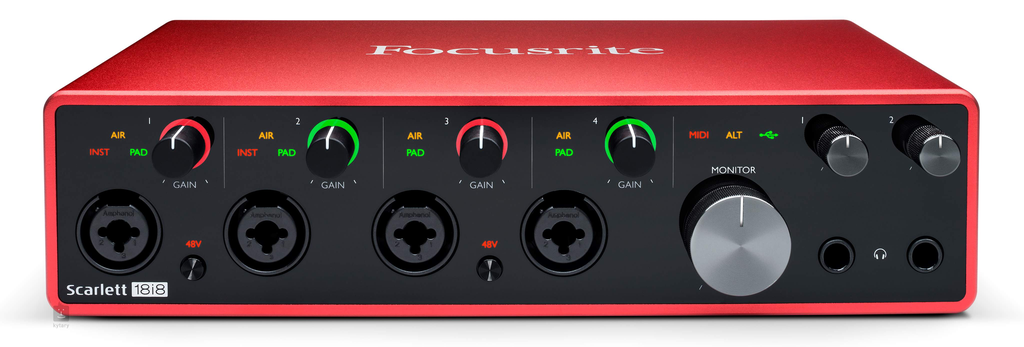 INTERFACE DE AUDIO FOCUSRITE, SCARLETT,USB C, 18-IN/8-OUT, 24-bit/192kHz