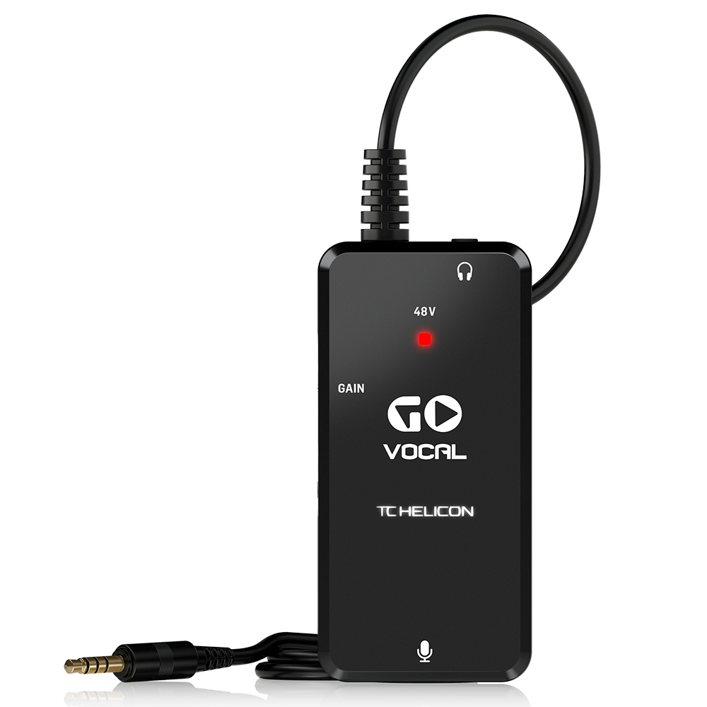 INTERFACE PORTATIL TC HELICON, PREAMP DE MICROFONO PARA DISPOSITIVOS MOVILES, PHANTOM 48V, PARA iOS, ANDROID, MAC Y PC