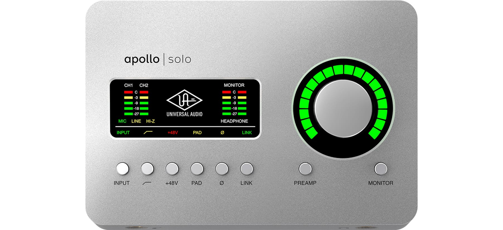 INTERFAZ DE AUDIO APOLLO SOLO, ERITAGE EDITION, ecnología Thunderbolt 3, PREAMPLIFICADORES UNISON