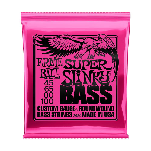JUEGO DE CUERDAS ERNIE BALL, PARA BAJO, 4 CUERDAS, METAL, CALIBRE 45-100