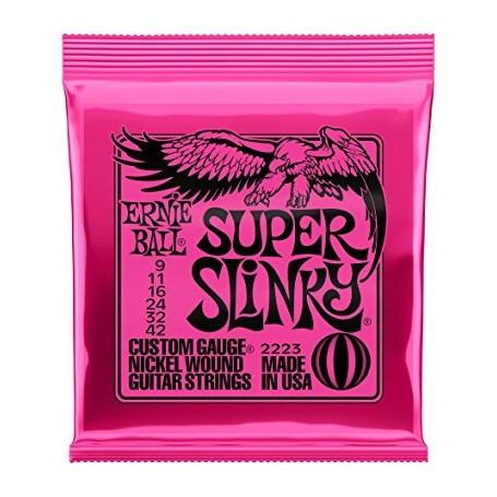 JUEGO DE CUERDAS ERNIE BALL, PARA GUITARRA ELECTRICA, METAL, CALIBRE 09-42