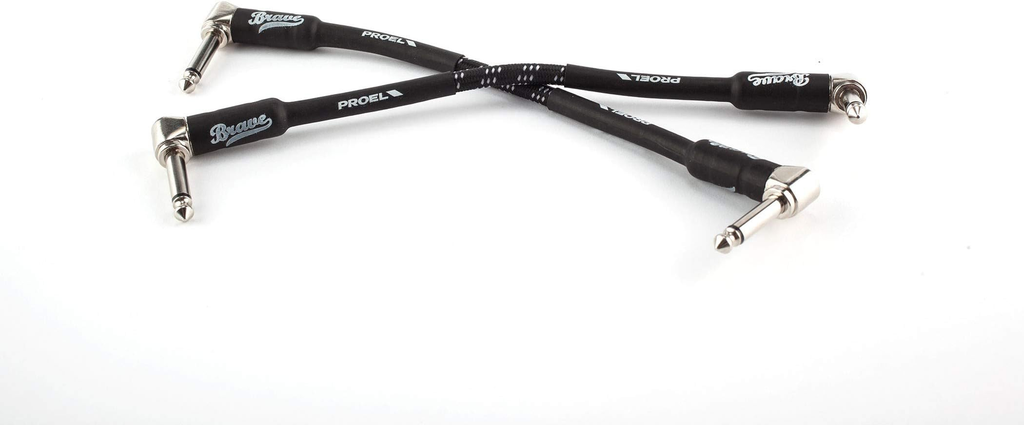 KIT CABLES PROEL, PARA PEDAL DE AFECTOS, INTERPEDAL, PAR, PLUG 1/4 ANGULADO, MONO