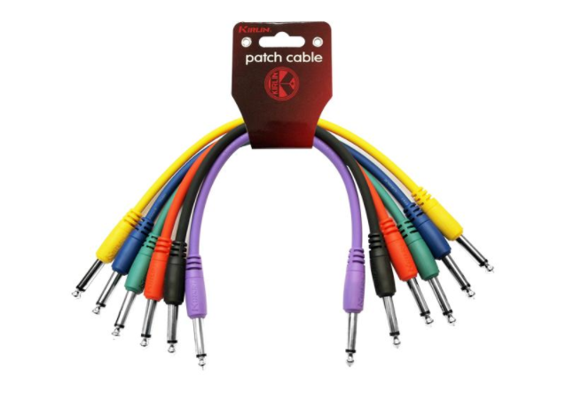 KIT DE CABLES KIRLIN, TS 1/4 A TS 1/4, 6 UNIDADES, VARIOS COLORES, 1 METRO