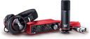 KIT DE INTERFAZ DE AUDIO SCARLETT FOCUSRITE, SCARLET 2I2, MICROFONO CM25 MkIII, AUDIFONOS HP60 MkIII