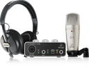 KIT DE INTERFAZ DE AUDIO U-PHORIA STUDIO BEHRINGER, INTERFAZ [UM2], MICROFONO [C-1] Y AUDIFONOS [HPS5000]