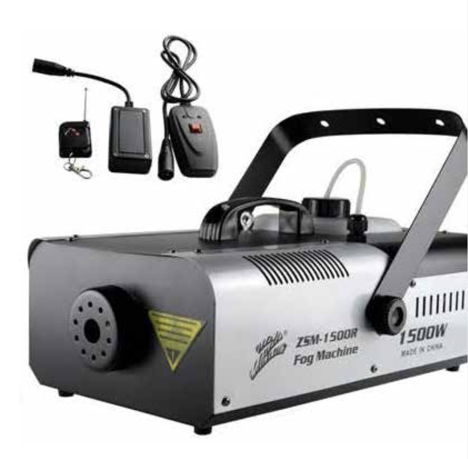 MAQUINA DE HUMO ZEBRA, 1500W, METALICO PLATEADO, CAPACIDAD DE 2.3LT