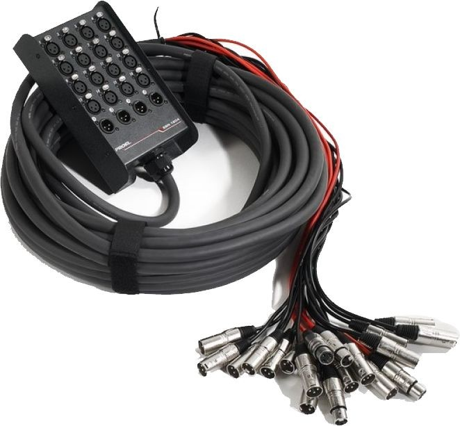 MEDUSA PARA ESCENARIO ( SNAKE ) PROEL, 16 ENTRADAS XLR, 4 SALIDAS XLR, 25 METROS DE LONGITUD