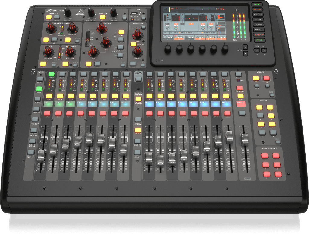 MEZCLADORA DIGITAL DE MESA BEHRINGER, 40 CANALES, 16 PREAMPS MIDAS, 17 FADERS MOTORIZADOS