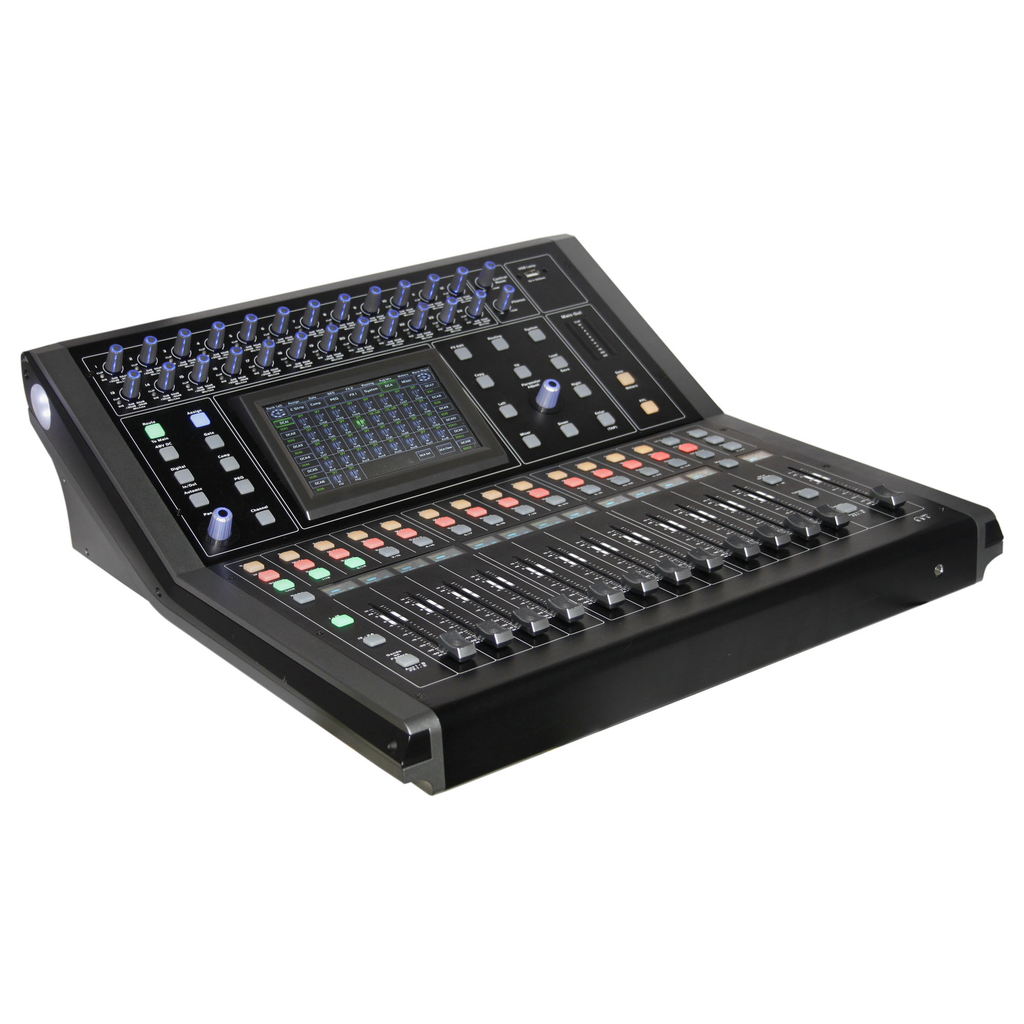 MEZCLADORA DIGITAL DE MESA TOP PRO, 25 CANALES, 25 PREAMPS, 13 FADERS MOTORIZADOS, OPCION A DANTE, PANTALLA TACTIL 7