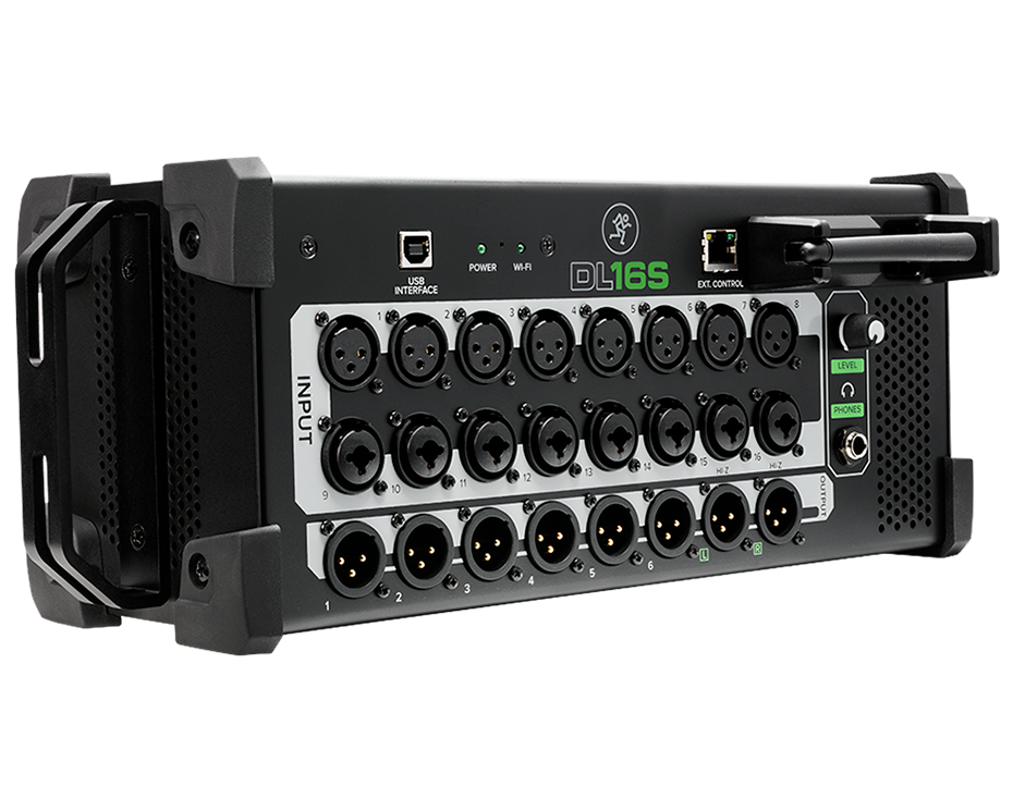 MEZCLADORA DIGITAL DE RACK MACKIE, 16 CANALES, 8 AUX, SERIE DL, PREAMP ONYX+, MODULO WIFI INTEGRADO,