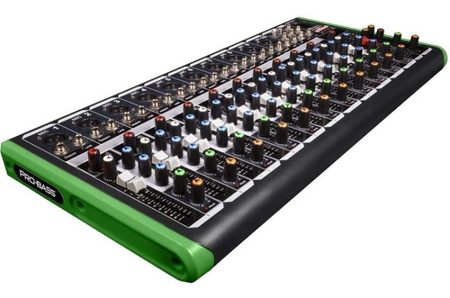 MEZCLADORA PASIVA PROBASS, 16 CANALES (10 XLR) CAN/USB/MP3/BT/EQ/FX/48V/INTERFACE