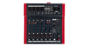 MEZCLADORA PASIVA PROEL, 10 CANALES (4 HIBRIDOS), FX, COLOR NEGRO Y ROJO