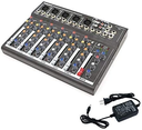 MEZCLADORA PASIVA X PRO AUDIO 7 CANALES MONO, EQ, ECHO, 1 AUX, MP3