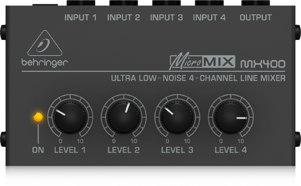 MICRO MEZCLADOR BEHRINGER, SERIE MICRO MIX, 4 ENTRADAS DE LINEA, 1 SALIDA DE LINEA