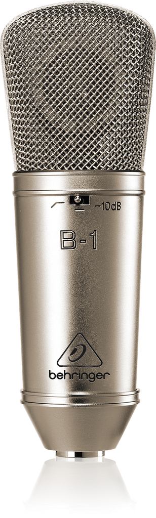 MICROFONO CONDENSADO BEHRINGER, DE DIAFRAGMA GRANDE, PARA STUDIO, INCLUYE MONTAGE Y FILTRO