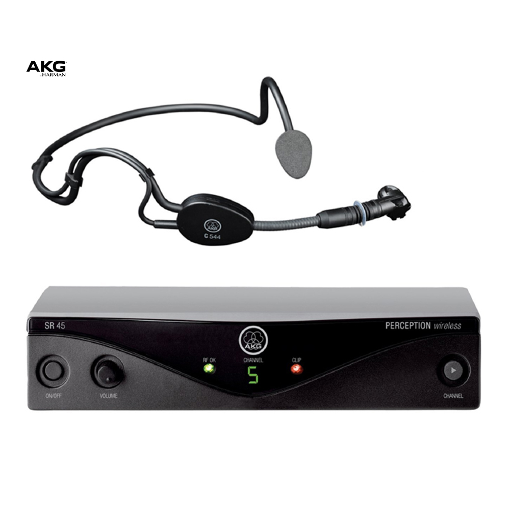 MICROFONO DE DIADEMA AKG, INALAMBRICO, SALIDA XLR, BODYPACK, CARDIODE, CONDENSADO PROPOLARIZADO, UHF CON ALCANCE DE 30M