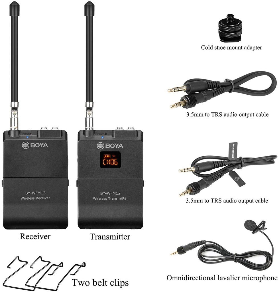 MICROFONO DE SOLAPA BOYA, INALAMBRICO, SALIDA 3.5, PARA VIDEO DSLR Y CELULAR, PATRON OMNI-DIRECIONAL