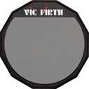 PAD PRACTICADOR VIC FIRTH, DE 12″ DOBLE CARA GRIS Y NEGRO