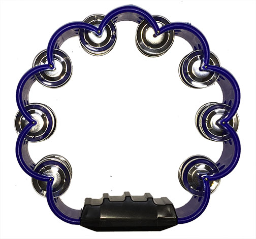 PANDERETA BOCHELI, DISEÑO DE FLOR, AZUL