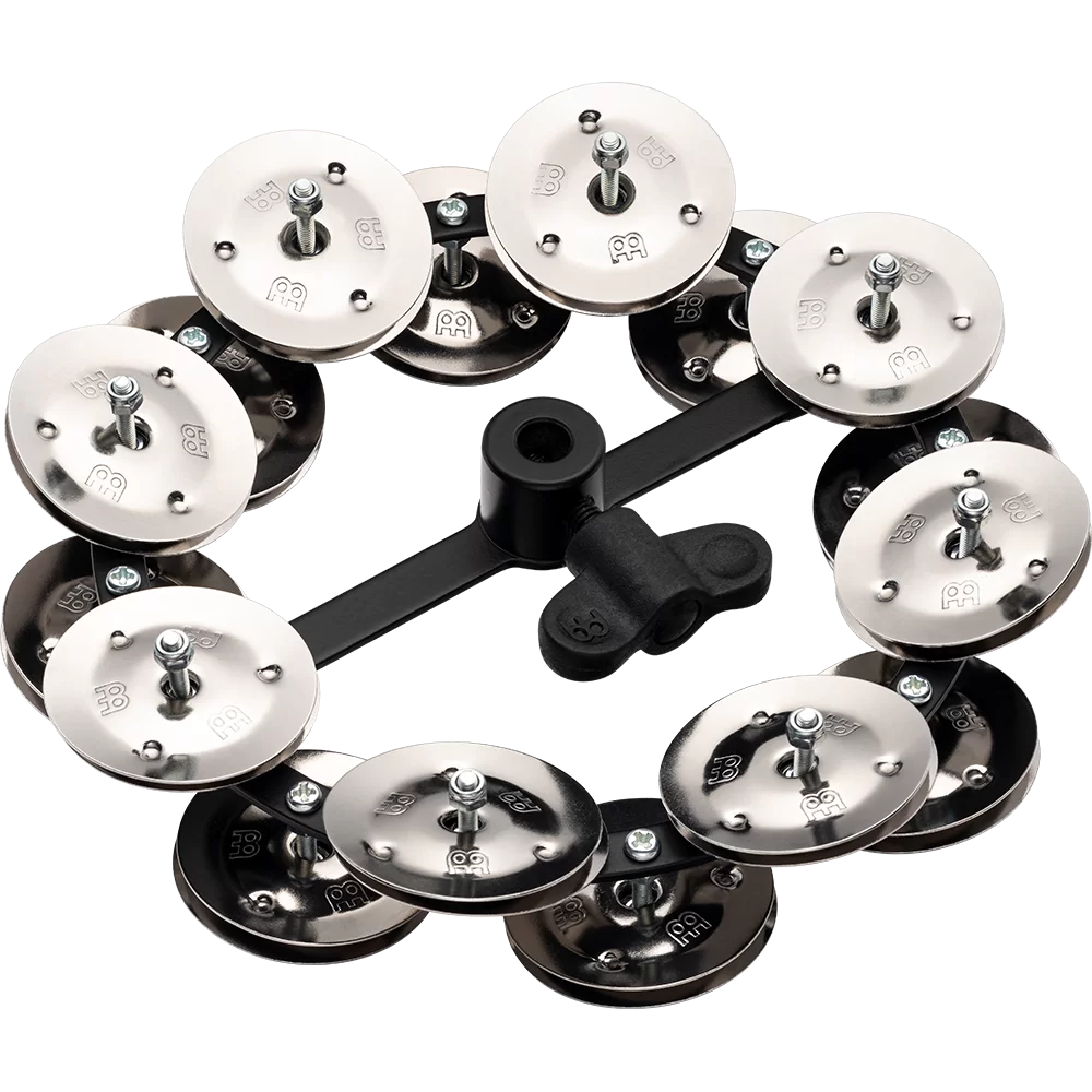 PANDERETA MEINL, SERIE PROFESIONAL, PARA HI-HAT, ARO NEGRO, 16 DISCOS