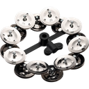 PANDERETA MEINL, SERIE PROFESIONAL, PARA HI-HAT, ARO NEGRO, 16 DISCOS