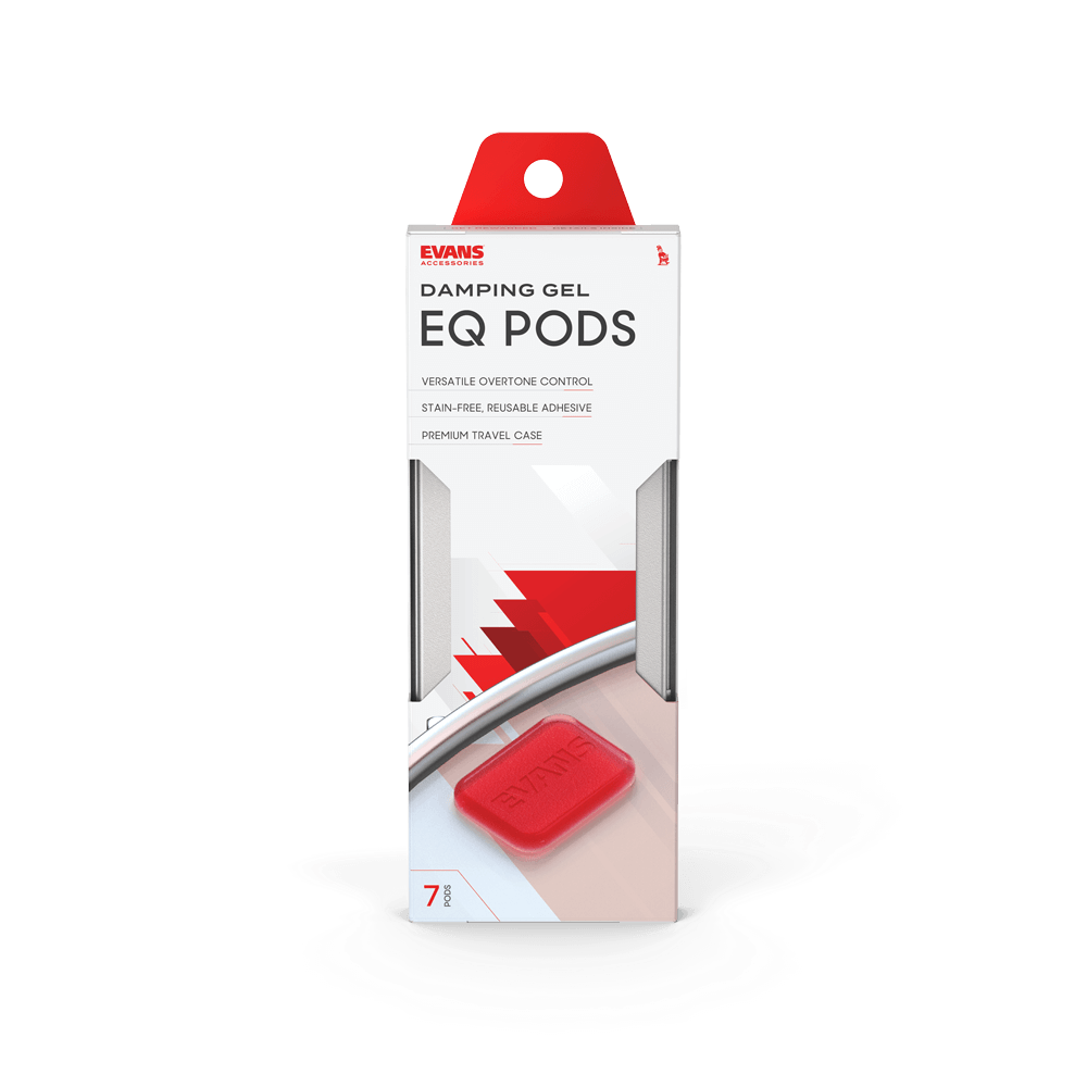 PAQUETE DE DAMPER PADS EVANS, 7 PIEZAS, COLOR ROJO