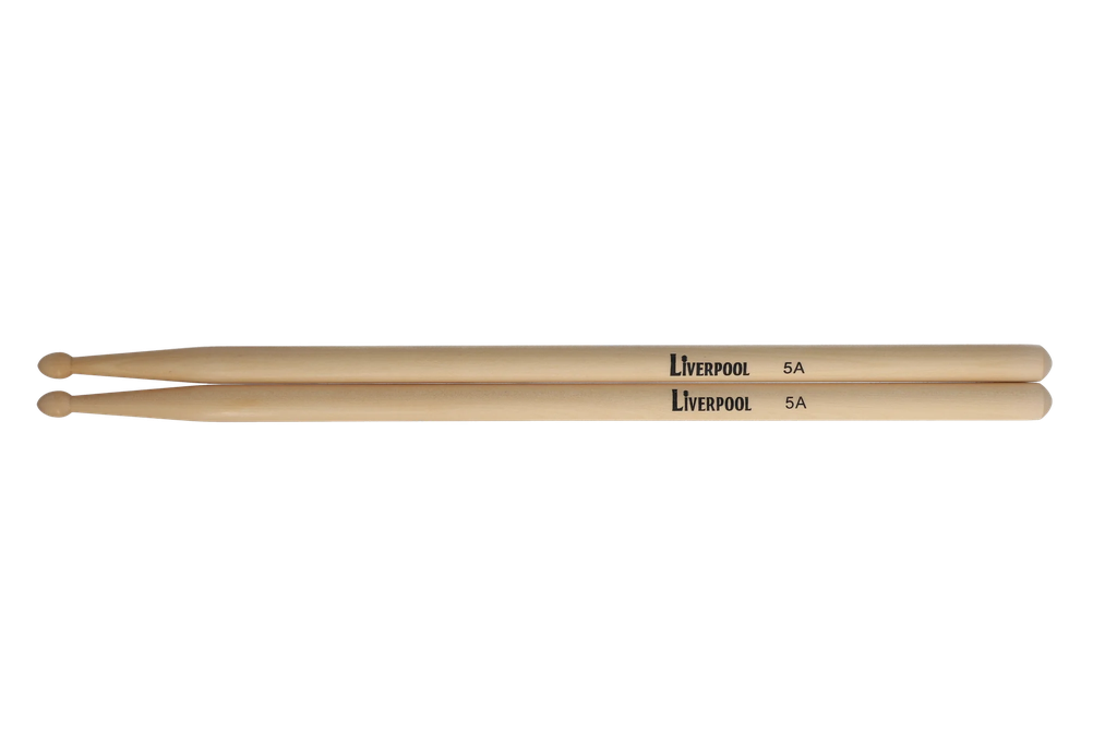 PAR DE BAQUETAS LIVERPOOL, MEDERA MAPLE, 5A, COLOR NATURAL