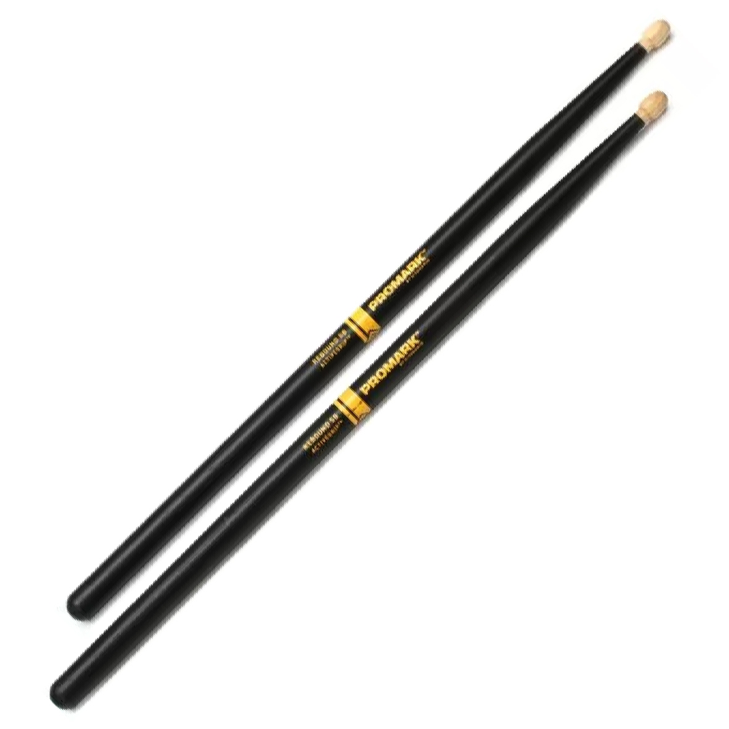 PAR DE BAQUETAS PROMARK, 5B, SERIE REBOUND ACTIVE GRIP, COLOR NEGRO