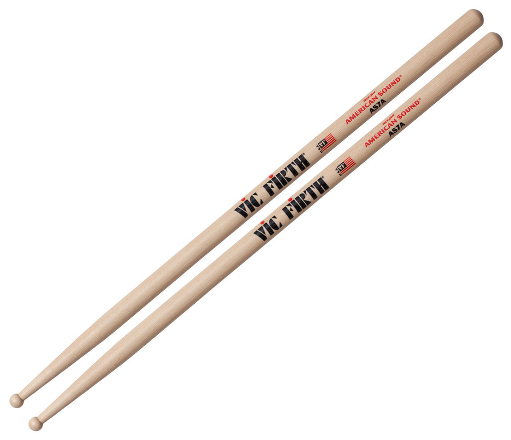 PAR DE BAQUETAS VIC FIRTH, SERIE AMERICAN SOUND, PUNTA DE MADERA