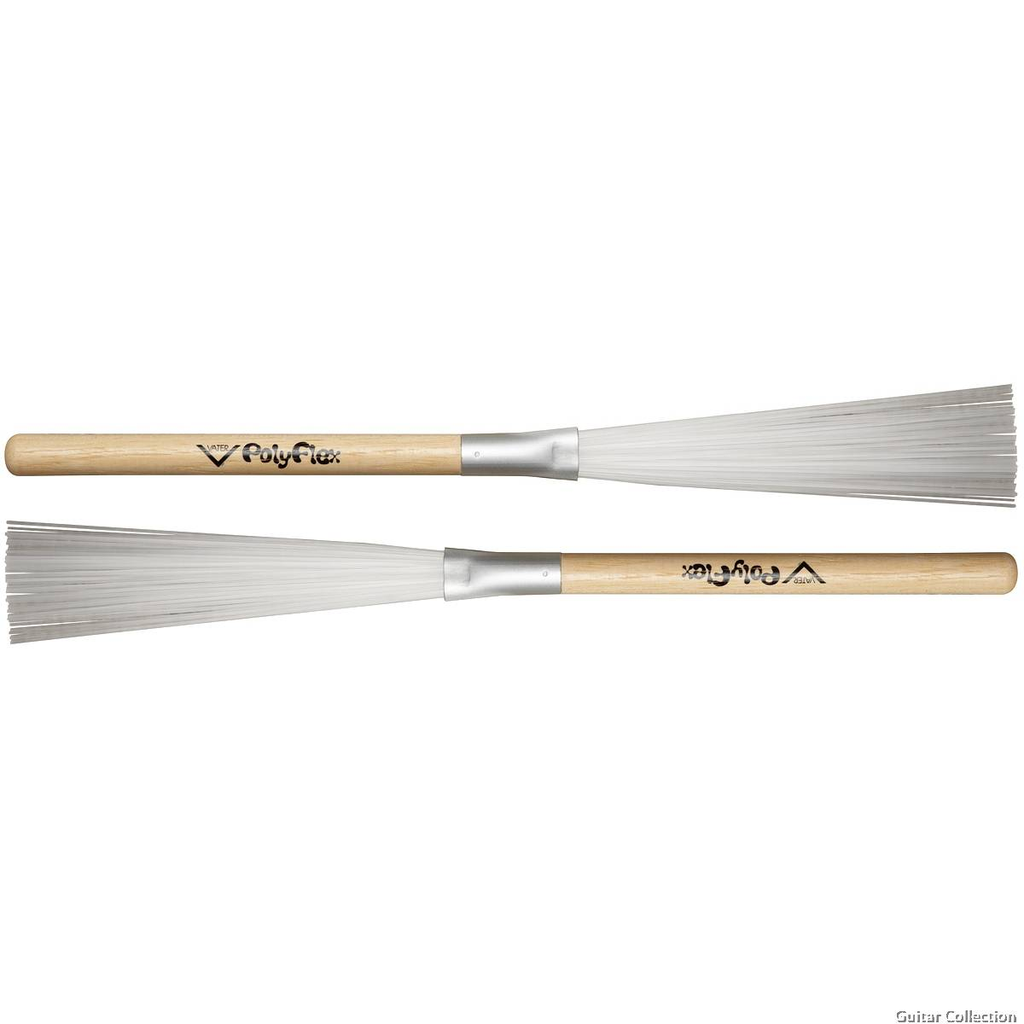 PAR DE ESCOBILLAS VATER, PARA BATERÍA, 5B, SERIE POLY FLEX, PUNTA DE CEPILLO, NATURAL