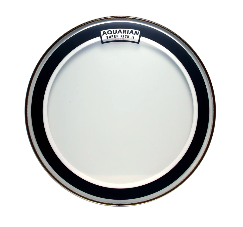 PARCHE ACUARIAN, PARA BOMBO DE 20, TRANSPARENTE, DOBLE CAPA DE 7MIL CON SORDINA