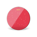 PARCHE EVANS, PARA BOMBO DE 22, DE 2 CAPA, COLOR ROJO TRANSPARENTE, HIDRAULICO